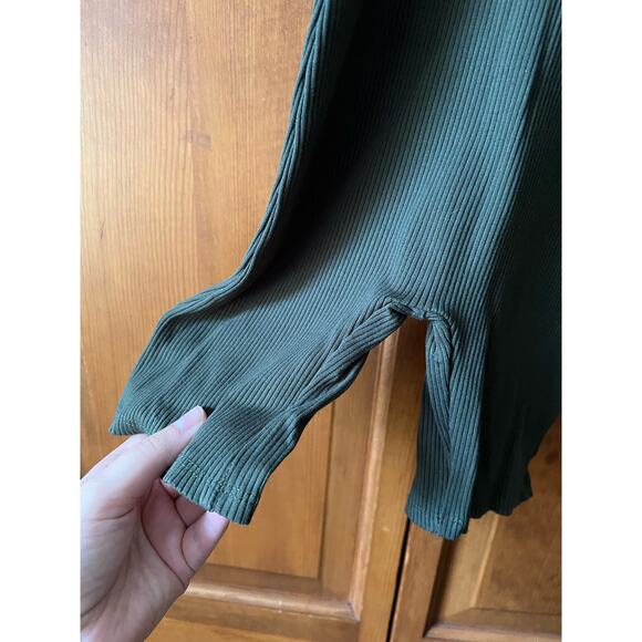 NWOT Naked Wardrobe Women's Snatched AF Sleeveless Romper Olive Green Size S - Picture 6 of 10